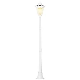 77" Solar Lamp Post Light, Waterproof Aluminum Outdoor Vintage Street Lamp, Motion Activated Sensor PIR, Adjustable Brightness, for Garden, Lawn