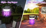 Solar Mosquito Killer Lamp 4 Light Modes Solar Bug Zapper Outdoor Mosquito Zapper With Waterproof Camping Lantern