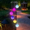 Solar Powered LED Ball Wind Chimes Color Changing LED String Light Patio Garden Decor