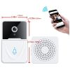 Wireless Doorbell Camera With Chime; Smart Video Doorbell Camera Wireless Wi-Fi With HD Video; 2-Way Audio; Night Vision; Cloud Storage; Battery Power