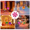 Solar Christmas Candy Light Set of 3 IP65 Waterproof Solar Lollipops Stake Lamp for Patio Yard Garden Pathway Outdoor Christmas Decorative Light