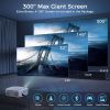 Projector with WiFi and Bluetooth - Native 1080P 5G WiFi 4K projector compatible with FUDONI 10000L Portable Outdoor with Screen; Home Theater Project