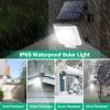 Solar Powered Flood Light Solar IP65 Waterproof Motion Sensor Wall Lamp with Remote 228 LED Beads Detachable Solar Panel 3 Lighting Mode