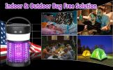 Solar Mosquito Killer Lamp 4 Light Modes Solar Bug Zapper Outdoor Mosquito Zapper With Waterproof Camping Lantern