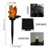 1pc Solar Resin Squirrel Floor Lamp; LED Outdoor Rain Light Courtyard Garden Lawn Landscape Light