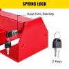 VEVOR Cargo Container Lock 9.84"-17.32" Locking Distance Semi Truck Door Locks with 2 Keys Shipping Container Accessories Red Powder-Coated with Sprin