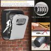 Key Lock Box Keys Storage Lock Box with 4 Digits Combination Resettable Codes Wall Mounted Outdoor Waterproof Cover