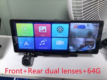 1026-inch Full Touch Screen All-in-one Car Navigation Device Front And Rear Dual Recording HD Recording P Split Screen Display (Option: Front Rear Dual Lenses 64G)