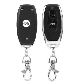 Dc 24 12v Single-channel Wireless Remote Control Switch Car Access Control (Option: Black-12V)