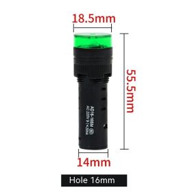 Flashing Sound And Light Buzzer (Option: 16mm Green DC24V-Passive Type-Intermittent Sound)