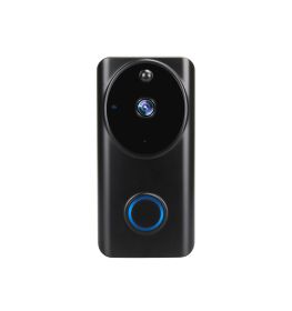 Video doorbell mobile phone video intercom surveillance camera (Color: Black)