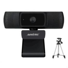 Desktop Computer Teaching Camera HD With Microphone (Option: Black and big stand)