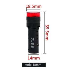 Flashing Sound And Light Buzzer (Option: 16mm Red DC24V-Passive Type-Intermittent Sound)