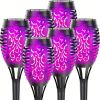 4/8/12pcs/pack Solar Outdoor Lights, 12LED Solar Torch Lights With Flickering Flame For Garden Decor