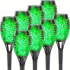 4/8/12pcs/pack Solar Outdoor Lights, 12LED Solar Torch Lights With Flickering Flame For Garden Decor