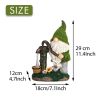 Cartoon Gnome Dwarf Statue Garden Lighting Waterproof Resin Figurines Solar Light Outdoor Lawn Courtyard Night Decorative Lamp