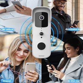 Smart Home Video Doorbell WiFi Outdoor Wireless Door bell Waterproof Battery Intercom Google Alexa Door Phone Camera (Plug Type: US plug, Color: option 2)