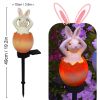 Cute Solar Garden Lights Easter Rabbit Solar LED Lights Waterproof Resin Landscape Lamp Outdoor Solar Lights Party Pathway Yard