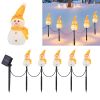 Christmas Pathway Lights Outdoor, 5PCS Snowman Solar Christmas Decorations Light