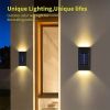 2pcs Solar Up & Down Wall Light Outdoor Waterproof Decorative Light For Scene Atmosphere