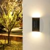 2pcs Solar Up & Down Wall Light Outdoor Waterproof Decorative Light For Scene Atmosphere