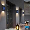 2pcs Solar Up & Down Wall Light Outdoor Waterproof Decorative Light For Scene Atmosphere