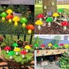 Solar Mushroom Light; Multi-Color Changing LED Outdoor Flowers Garden Courtyard Yard Patio Outside Christmas Holiday Decor; LED Lights