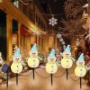 Christmas Pathway Lights Outdoor, 5PCS Snowman Solar Christmas Decorations Light