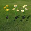 LED Daffodil Flower Stake Light Solar Energy Rechargeable for Outdoor Garden