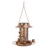 Solar Bird Feeder Decorative Hanging Bird Feeder Lantern Warm White Light Bird Feeder for Outdoor Garden Backyard