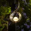 Waterproof Solar LED Lights Crackle Glass Globe Stake Light