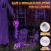 2pcs Solar Halloween Decorations Light, 2 Pack Lighted Skeleton Arms Hand Stakes, 40 LED Lights, Light Up Figurine Holiday Party Indoor Outdoor Decor