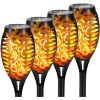 4/8/12pcs/pack Solar Outdoor Lights, 12LED Solar Torch Lights With Flickering Flame For Garden Decor