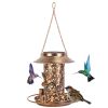 Solar Bird Feeder Decorative Hanging Bird Feeder Lantern Warm White Light Bird Feeder for Outdoor Garden Backyard