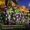 2Pcs Solar Firefly Lights Swaying Decorative Pathway Stake Lamp IP65 Waterproof Landscape Patio Yard Night Light