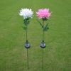 LED Chrysanthemum Flower Stake Light Solar Energy Rechargeable for Outdoor Garden