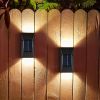 2pcs Solar Up & Down Wall Light Outdoor Waterproof Decorative Light For Scene Atmosphere