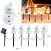 Christmas Pathway Lights Outdoor, 5PCS Snowman Solar Christmas Decorations Light