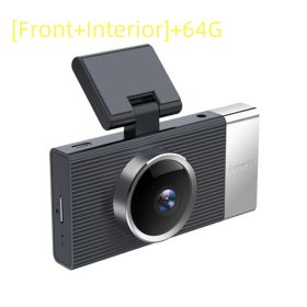 WIFI Driving Recorder Three Lens Mobile Phone APP Interconnection Night Vision Large Wide Angle (Option: Front Car Interior 64G)